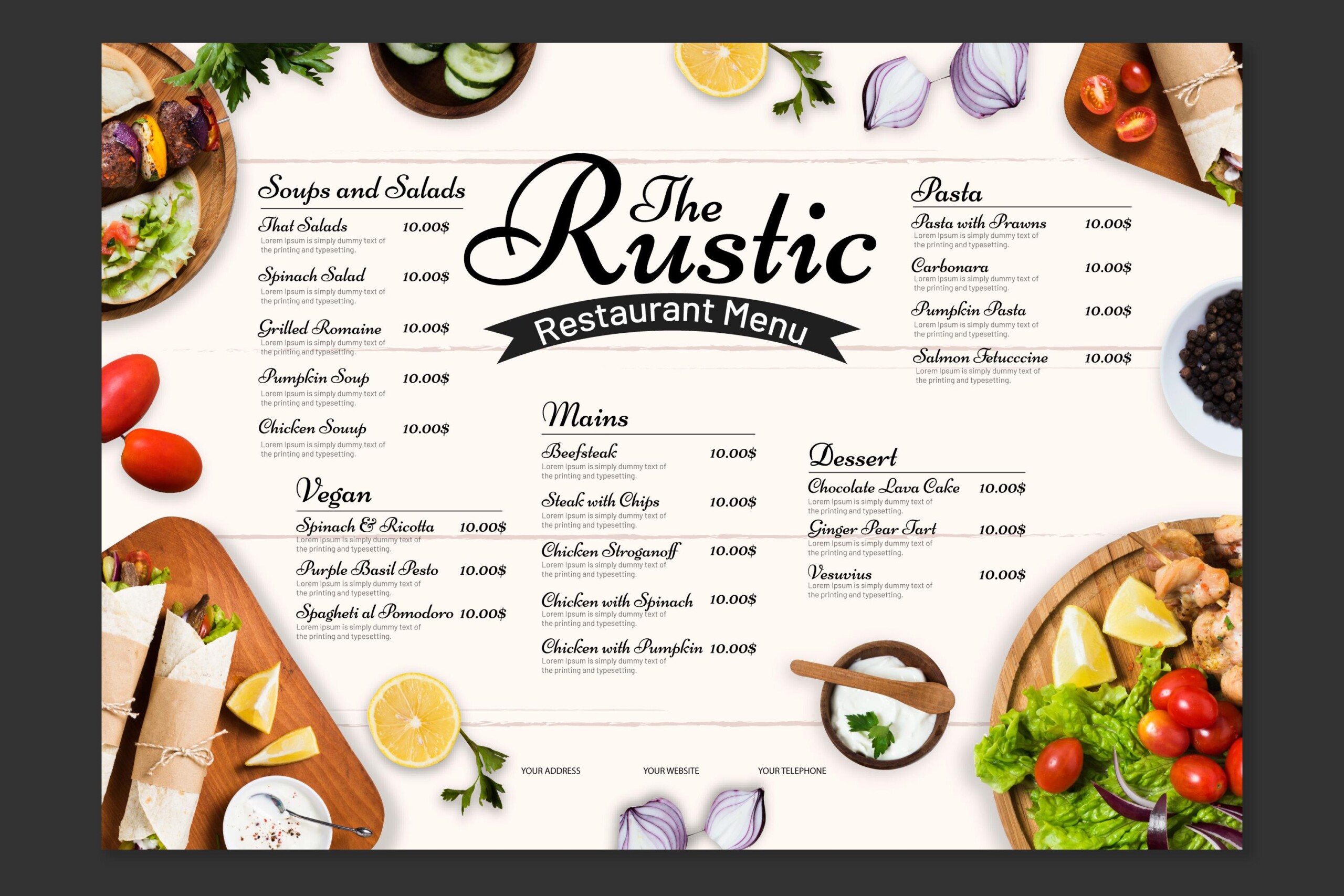 5388820 Have Your Menus Designed by the Experienced Graphic Design Team at Streamline Print and Design.
